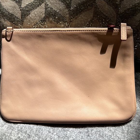 Sandro butter soft leather clutch/crossbody dual bag - Picture 2 of 8